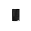 Henry Metal Tall Cabinet Black, Cabinets & Sideboard by Moe's Home, 48.5" width x 78" height x 17.5" depth thumbnail 2