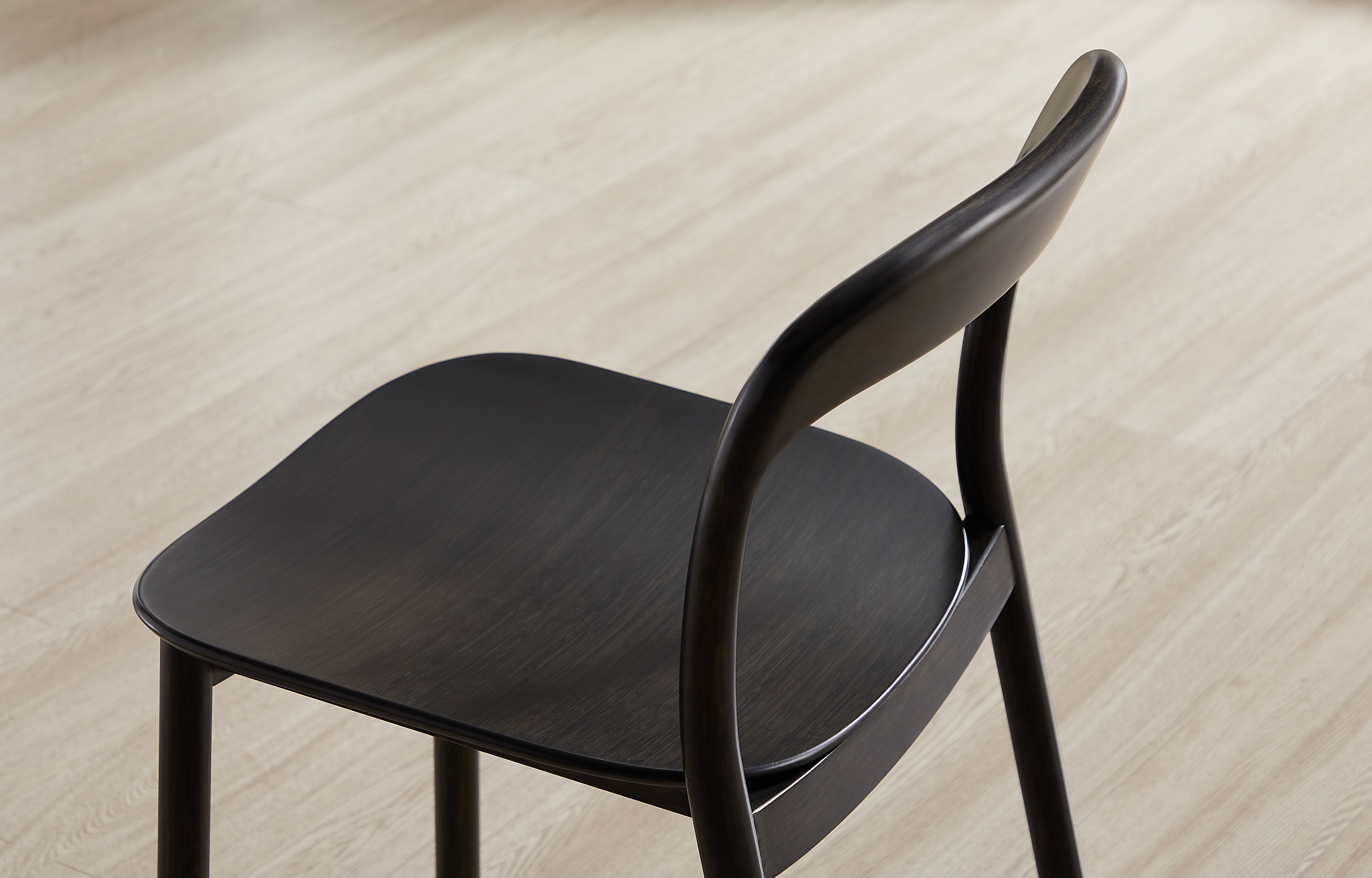 Hanna Chair Bamboo seat, Caviar, Dining Chair by Greenington, 18.19" length x 21.42" width x 30.75" height View 2