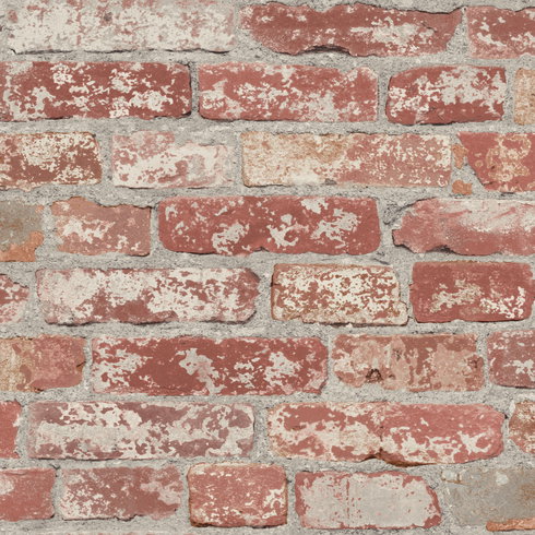Stuccoed Brick Dark Red Peel & Stick Wallpaper