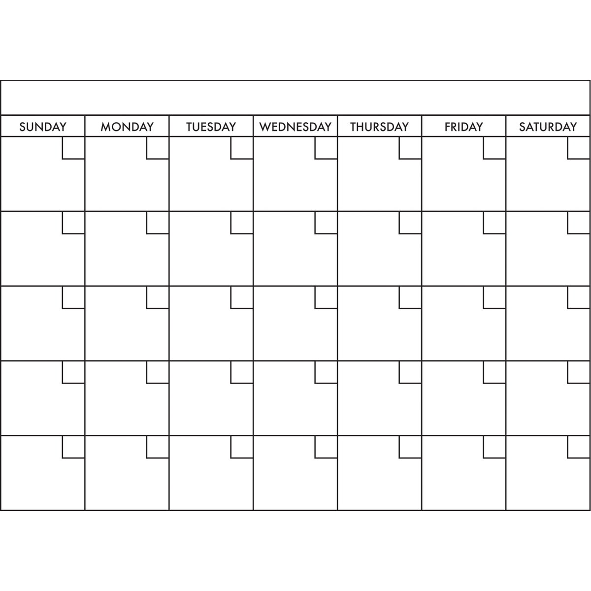 Basics Dry Erase Calendar Peel & Stick Giant Wall Decal, by York Wall, 2' length x 1'5.5" width x 0.02" depth