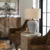 Pelia Light Aqua Table Lamp, by Uttermost, 1'5" width x 2'3.5" height x 1'5" depth thumbnail 2