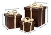 Ferrell Leather Holiday Boxes,S/3,Choco, Decor by Sarreid, 8" length x 8" width x 9" height thumbnail 10