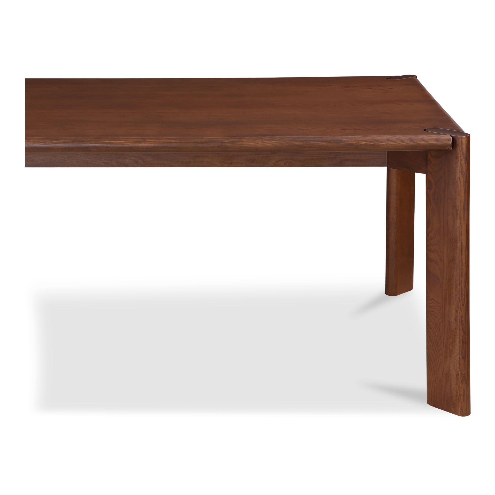 Daifuku Large Dining Table Walnut Stained Ash, by Moe's Home, 96" width x 29.5" height x 42" depth View 4