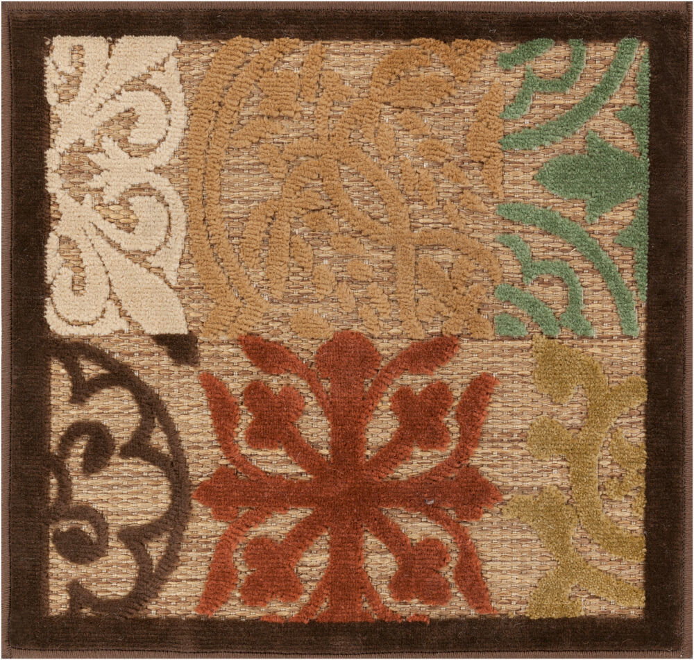 Portera Machine Woven Rug, by Surya, 1'6.11" length x 1'6.11" width