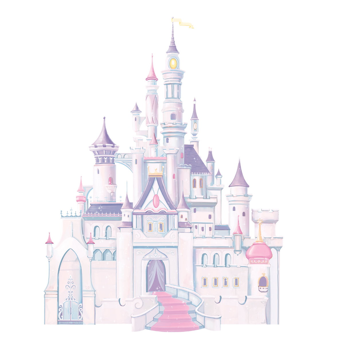 Disney Princess - Princess Castle Peel & Stick Giant Wall Decal, by York Wall, 3'3.6" length x 1'6" width x 0.02" depth