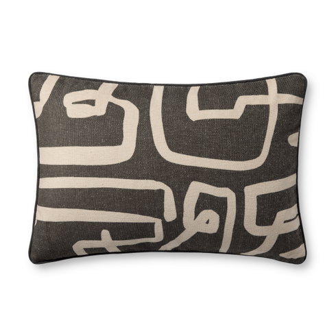 Brigette Romanek x Loloi Charcoal Pillow
