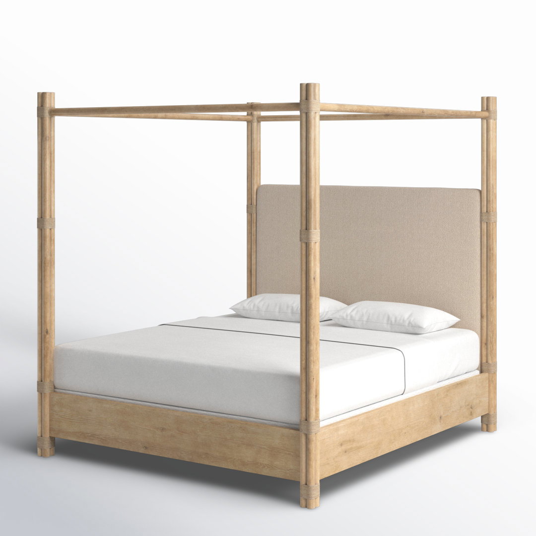 Retreat Upholstered Canopy Bed, by Hooker Furniture, 81.5" width x 90" height x 92" depth View 6