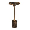 Karnes Dark Marble Drink Table, Side & End Table by Uttermost, 10" width x 23" height x 10" depth thumbnail 1