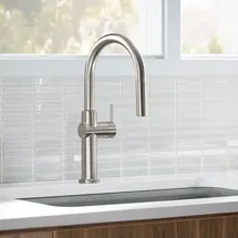 Online Designer Kitchen Crue 1.5 GPM Single Hole Pull Down Kitchen Faucet - Includes Escutcheon