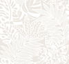 Jungle Leaves White Wallpaper thumbnail 0