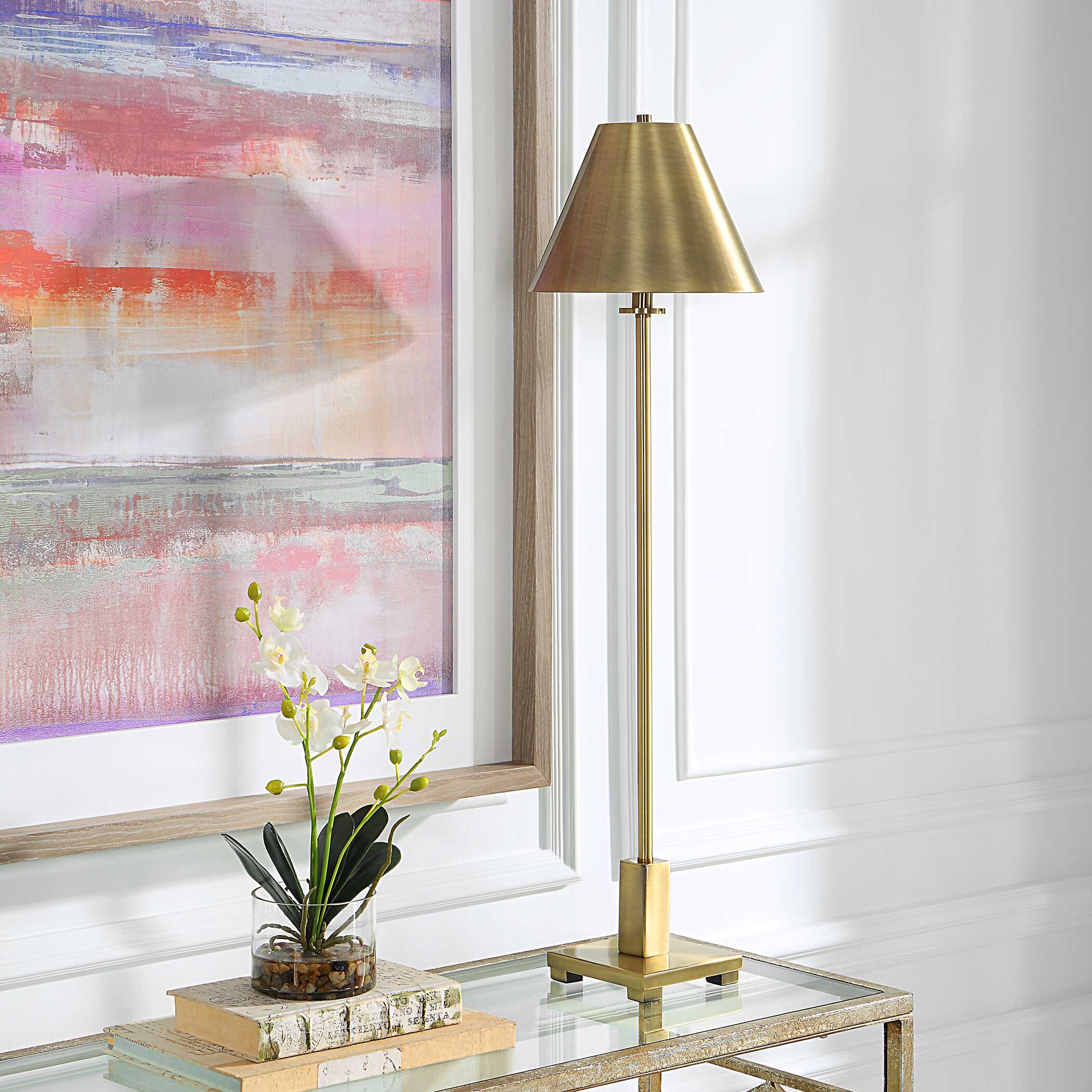 Pilot Brass Buffet Lamp large image 