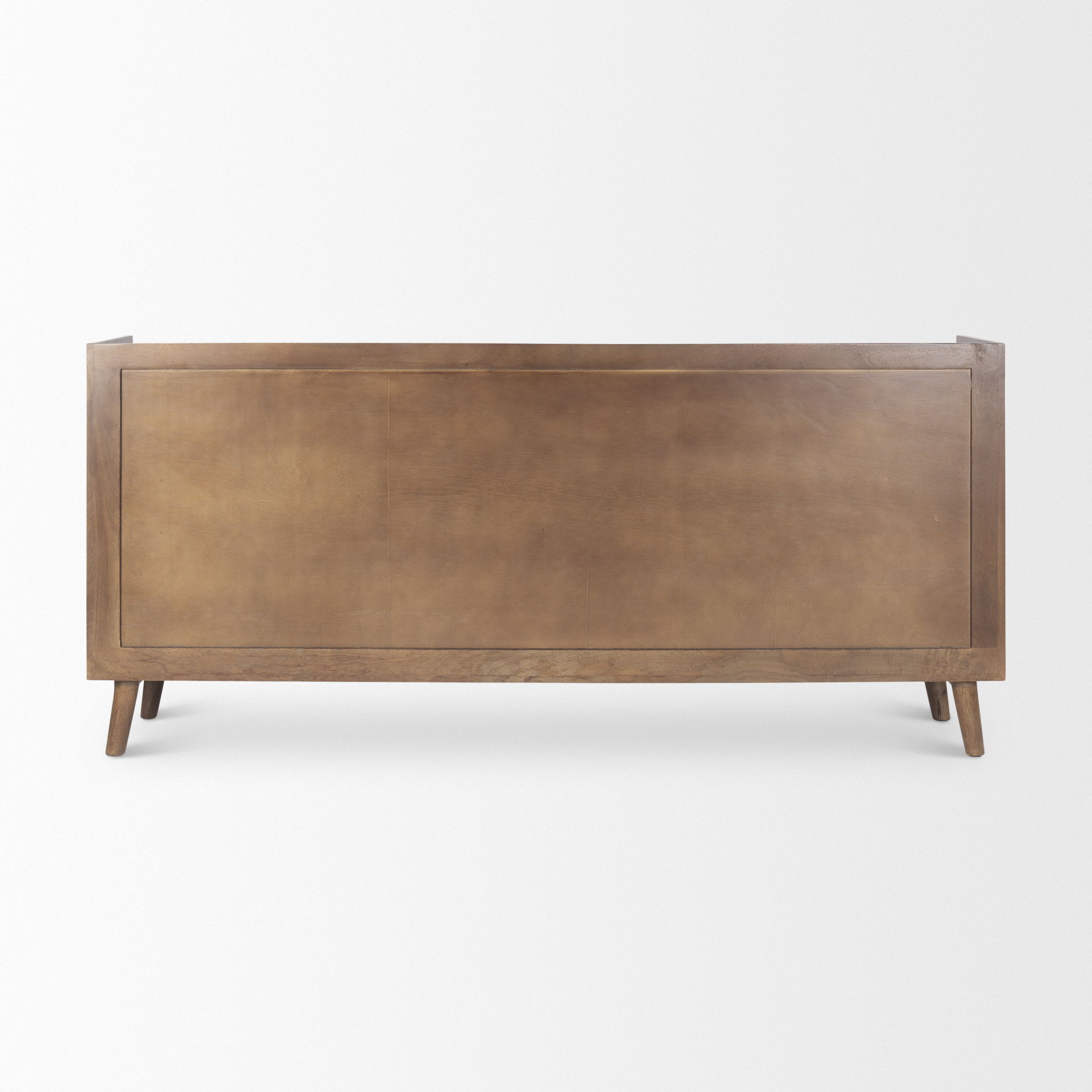 Lillie Medium Brown Wood 4 Door Tray Top Sideboard large image 