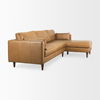 Elton 111.4L x 68.1W x 34.3H Tan Leather Right Chaise Sectional thumbnail 5