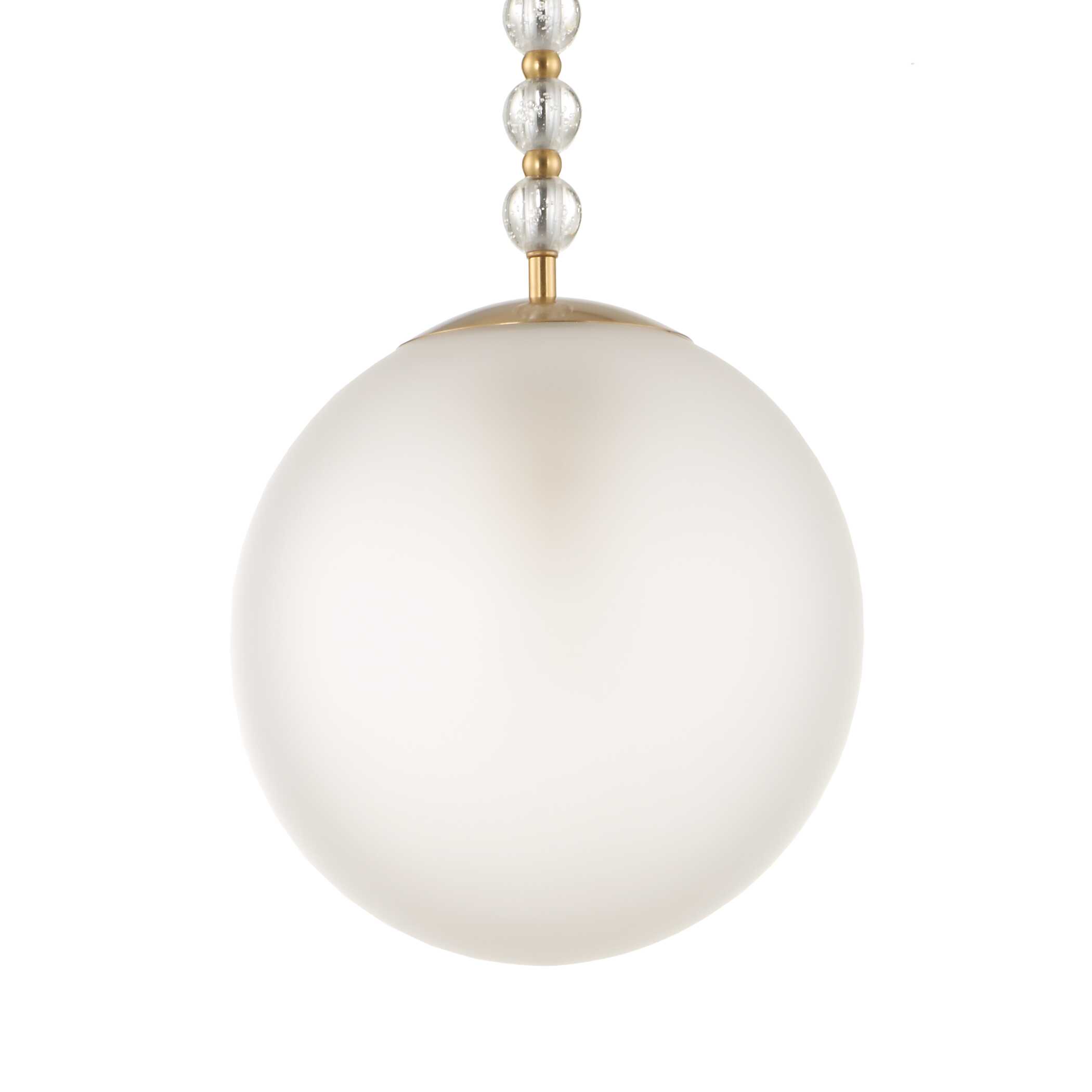 Ripple 1 Light Frost Glass Pendant, Ceiling Light by Uttermost, 30" height x 11.62" diameter View 3