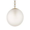 Ripple 1 Light Frost Glass Pendant, Ceiling Light by Uttermost, 30" height x 11.62" diameter thumbnail 3
