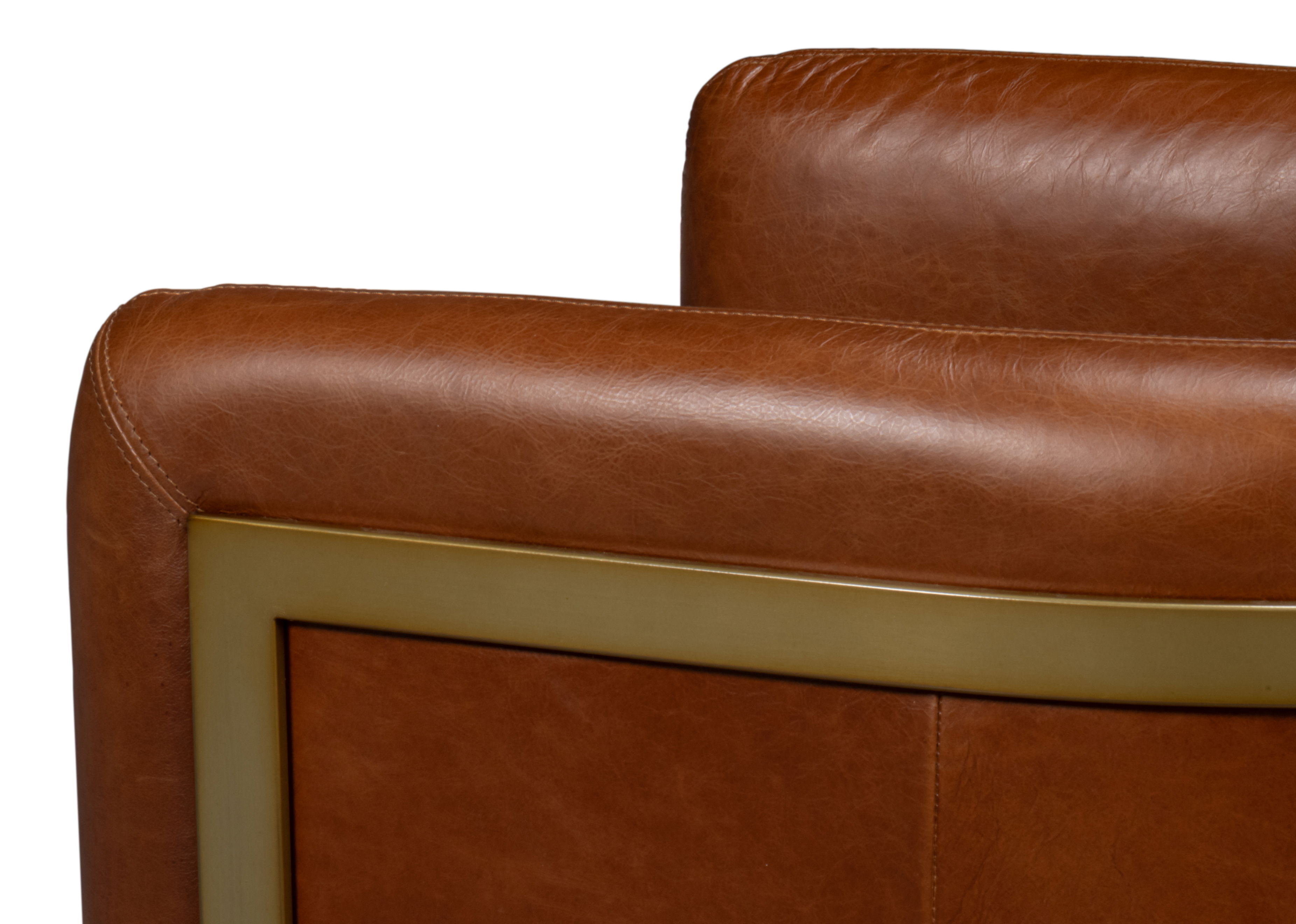 Finn Leather Club Chair, Havana Brown large image 