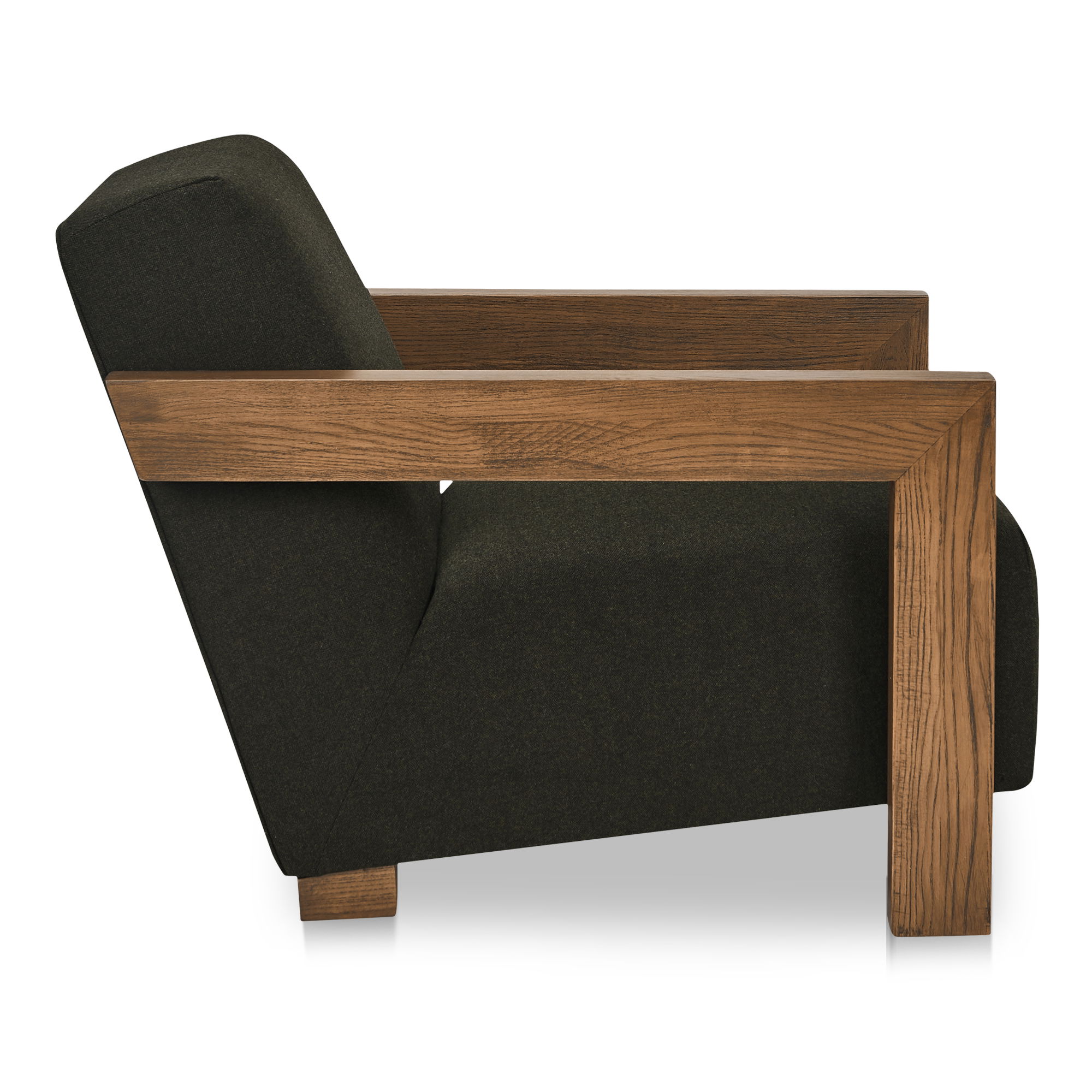 Garnet Lounge Chair Olive Wool Blend large image 
