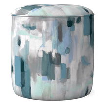 Online Designer Living Room Roar & Rabbit Small Ottoman, Poly, Painter'S Palette, Gray Multi