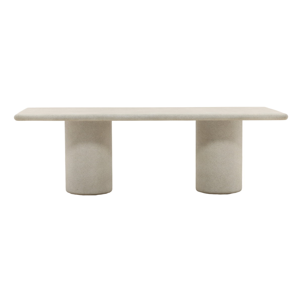 Kareem Outdoor Dining Table Light Grey, by Dovetail, 94.1" width x 30" height x 40.1" depth View 2