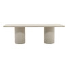 Kareem Outdoor Dining Table Light Grey, by Dovetail, 94.1" width x 30" height x 40.1" depth thumbnail 2