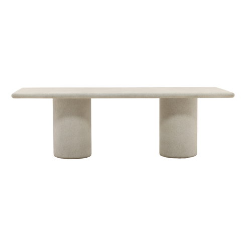 Kareem Outdoor Dining Table Light Grey