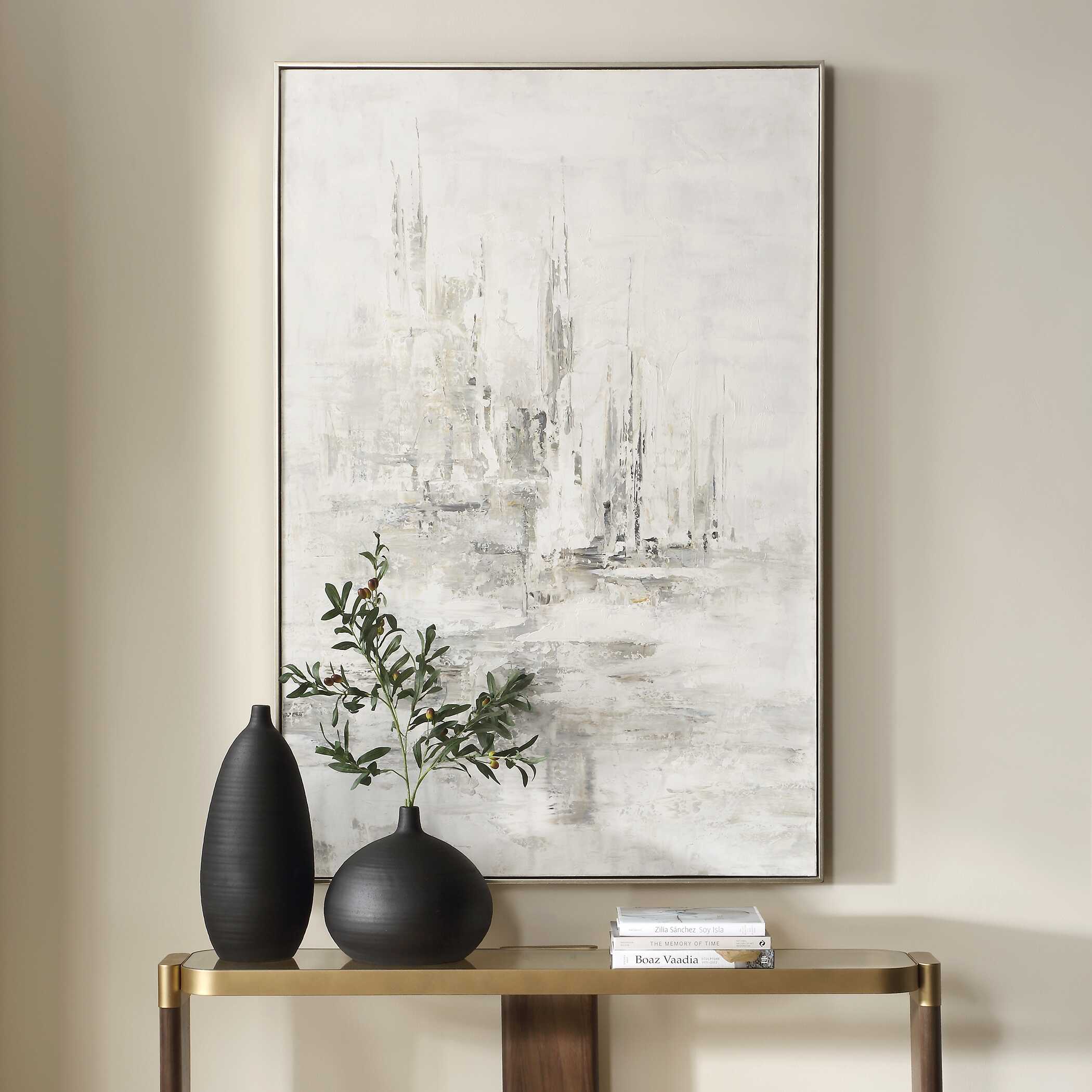 Hours In Silence Abstract Art, Painting by Uttermost, 41" width x 61" height x 2" depth View 2