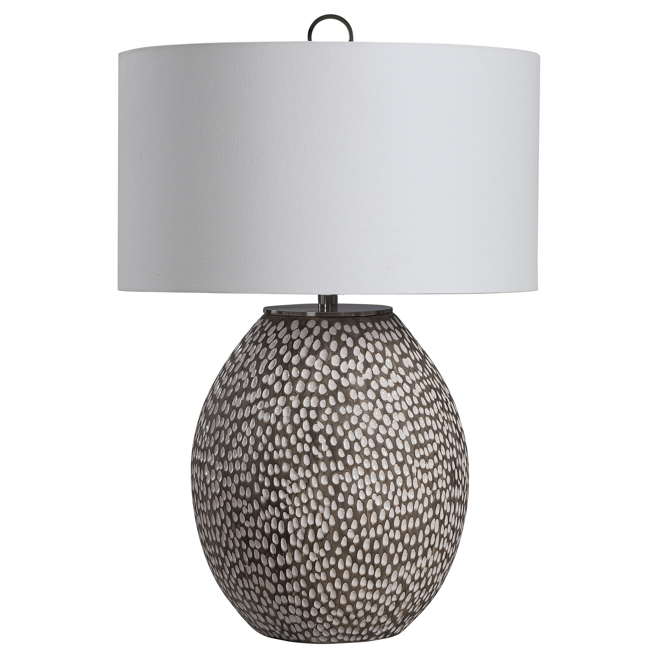 Cyprien Gray White Table Lamp large image 