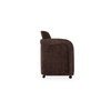 Mesto Rolling Dining Chair Dark Brown, by Moe's Home, 26" width x 32.5" height x 25.6" depth thumbnail 4