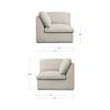 Miles Outdoor Corner Speckled Light Grey, Sectional Sofa by Moe's Home, 40" width x 35.8" height x 40" depth thumbnail 9