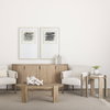 Evelyn Light Brown Round End/Side Table, Side & End Table by Mercana, 22" length x 22" width x 22.5" height thumbnail 2