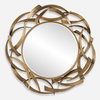 Cutting Edge Bronze Round Mirror, by Uttermost, 4'7" width x 4'7" height x 2.5" depth thumbnail 1