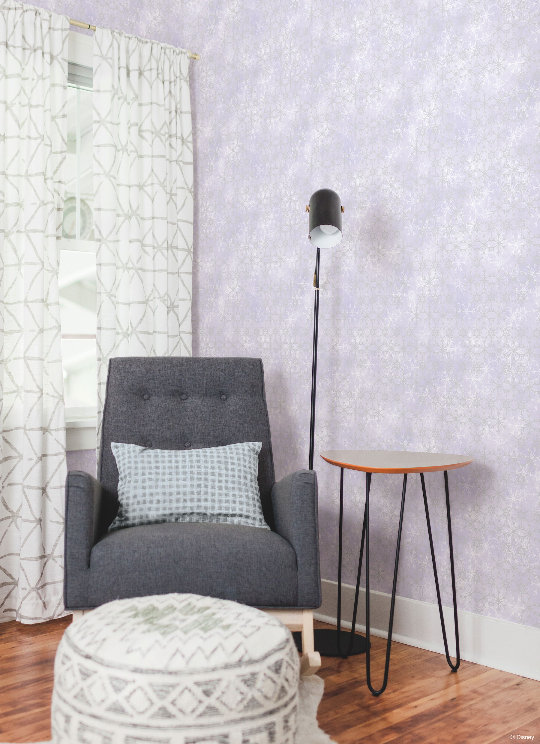 Disney Frozen 2 Snowflake Purple Wallpaper, by York Wall, 33' length x 1'8.5" width x 0.02" depth View 2