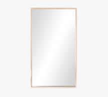 Online Designer Bedroom Viola Floor Mirror, 45"W X 78"H, White Wash