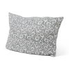 Jayne Cream with Indigo Print Linen Lumbar Decorative Pillow Cover thumbnail 0