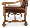 Italian Leather Settee, by Sarreid, 2'8" length x 3'9" width x 3'11" height thumbnail 12