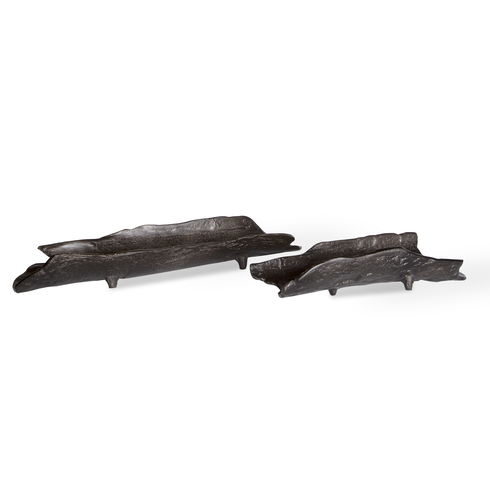Caryn Nickel Trays S/2