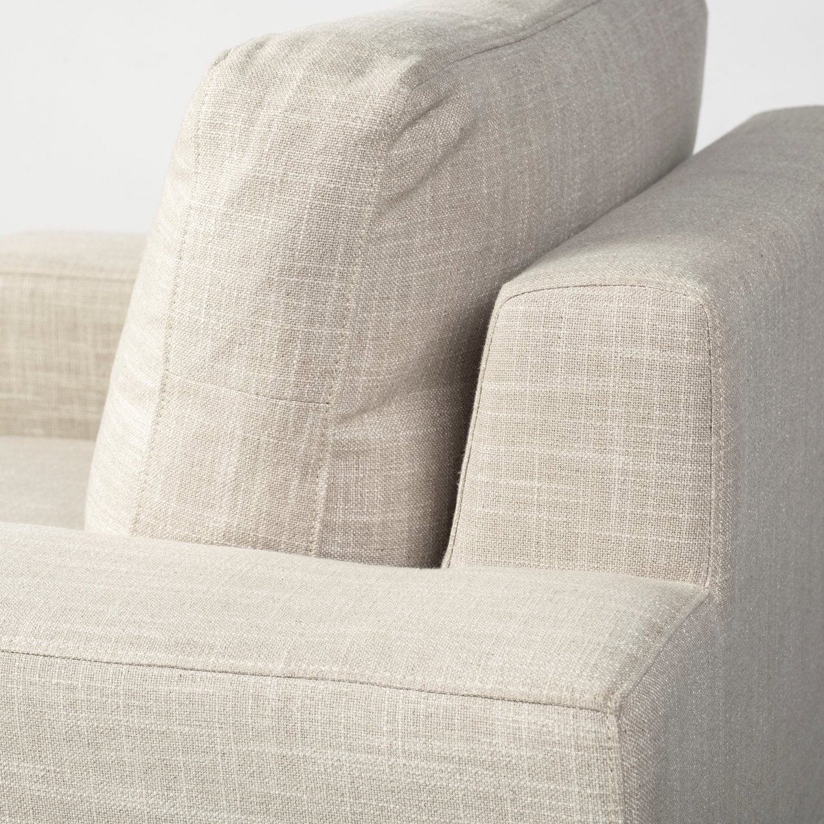Colburne I Beige Fabric with Wood and Iron Frame Accent Chair, by Mercana, 40.55" length x 40.55" width x 32.28" height View 7