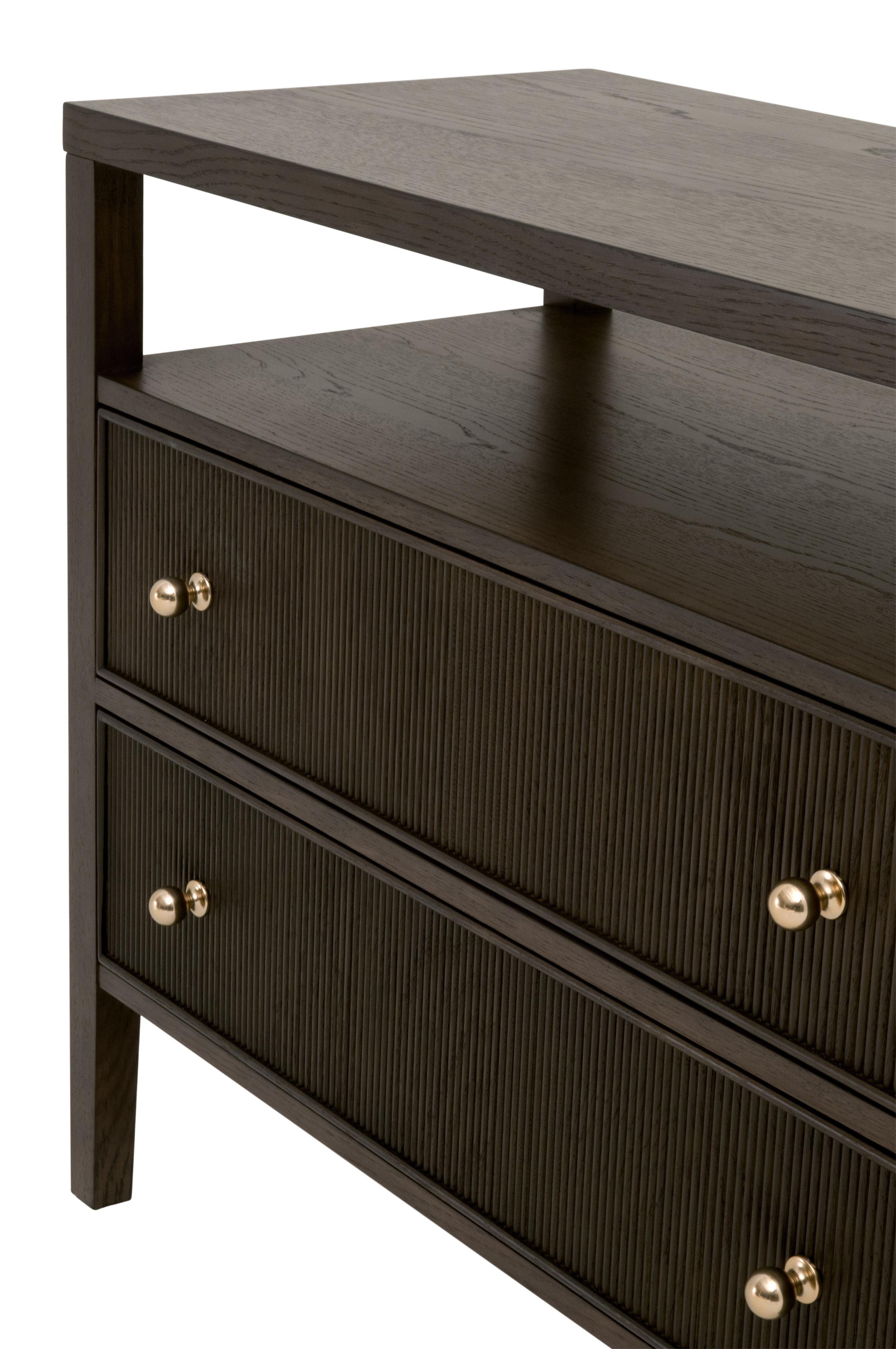 Highland Open Shelf 2-Drawer Nightstand large image 