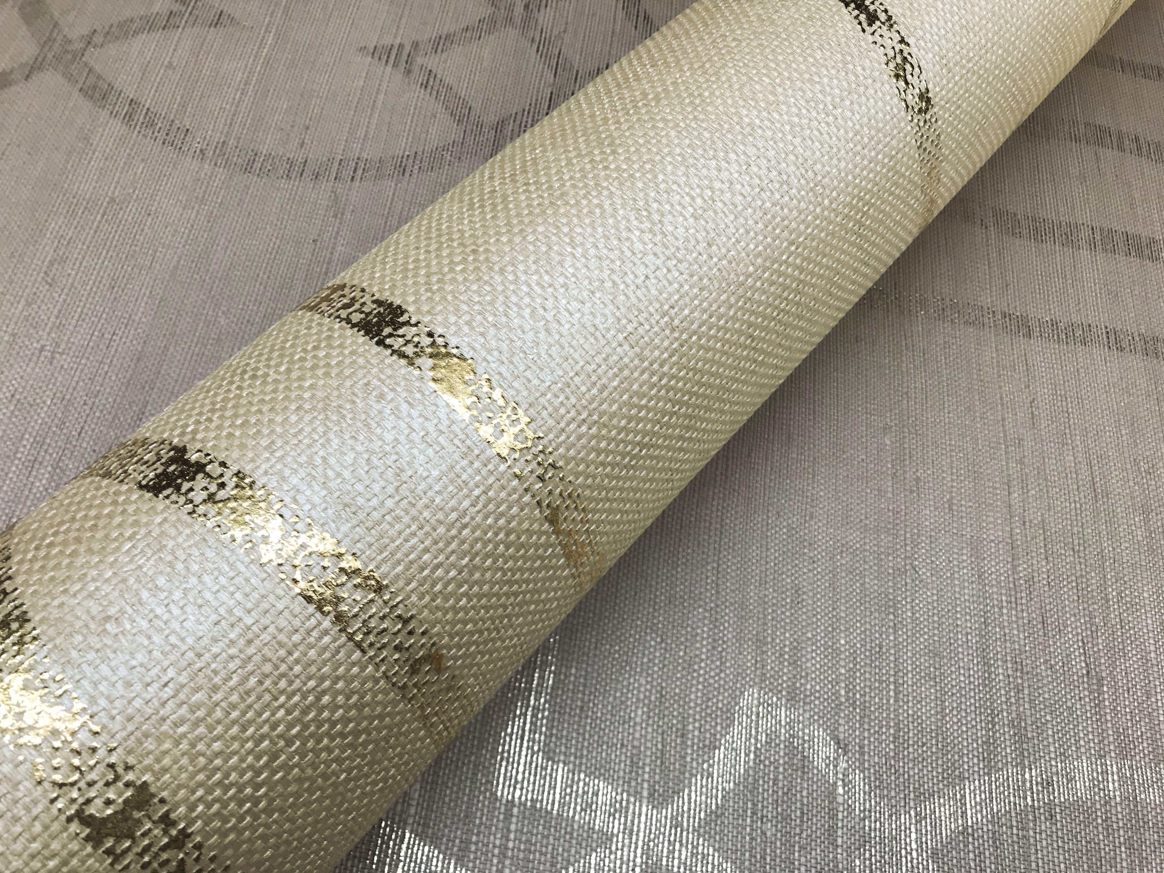 Cathedral Trellis Beige Wallpaper, by York Wall, 24' length x 3' width x 0.02" depth View 3
