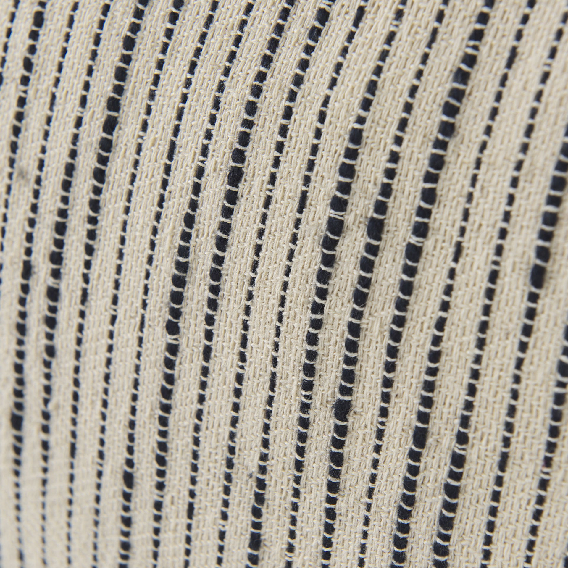 Krystal 18 x 18 Cream/Black Pom Pom Decorative Pillow Cover, by Mercana, 18" length x 18" width x 0.2" height View 7