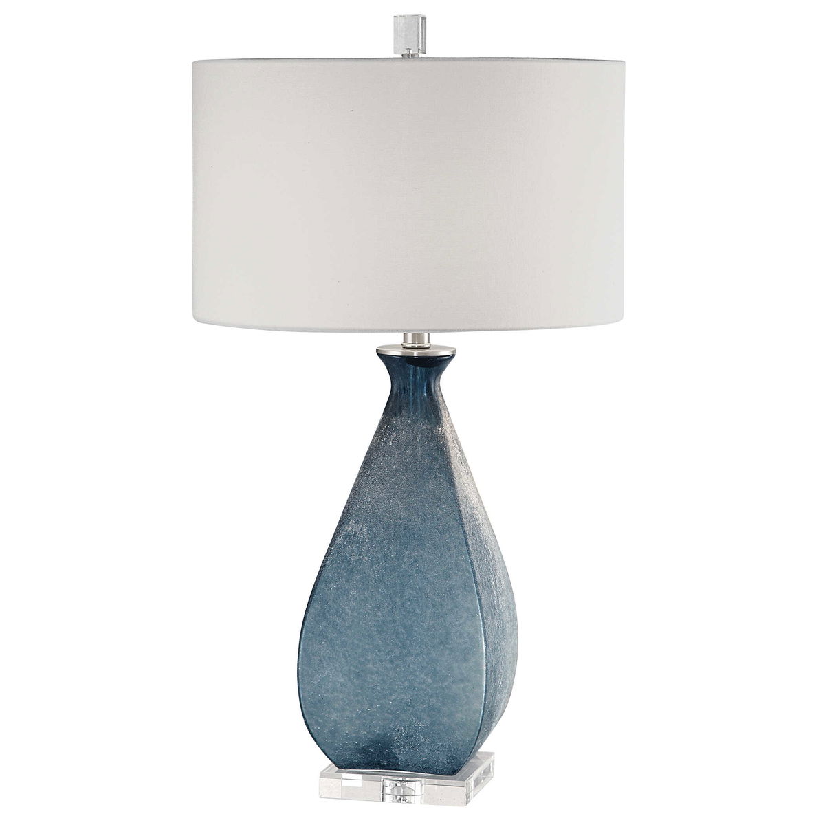 Atlantica Ocean Blue Lamp, Table Lamp by Uttermost, 16" width x 29.25" height x 16" depth View 6