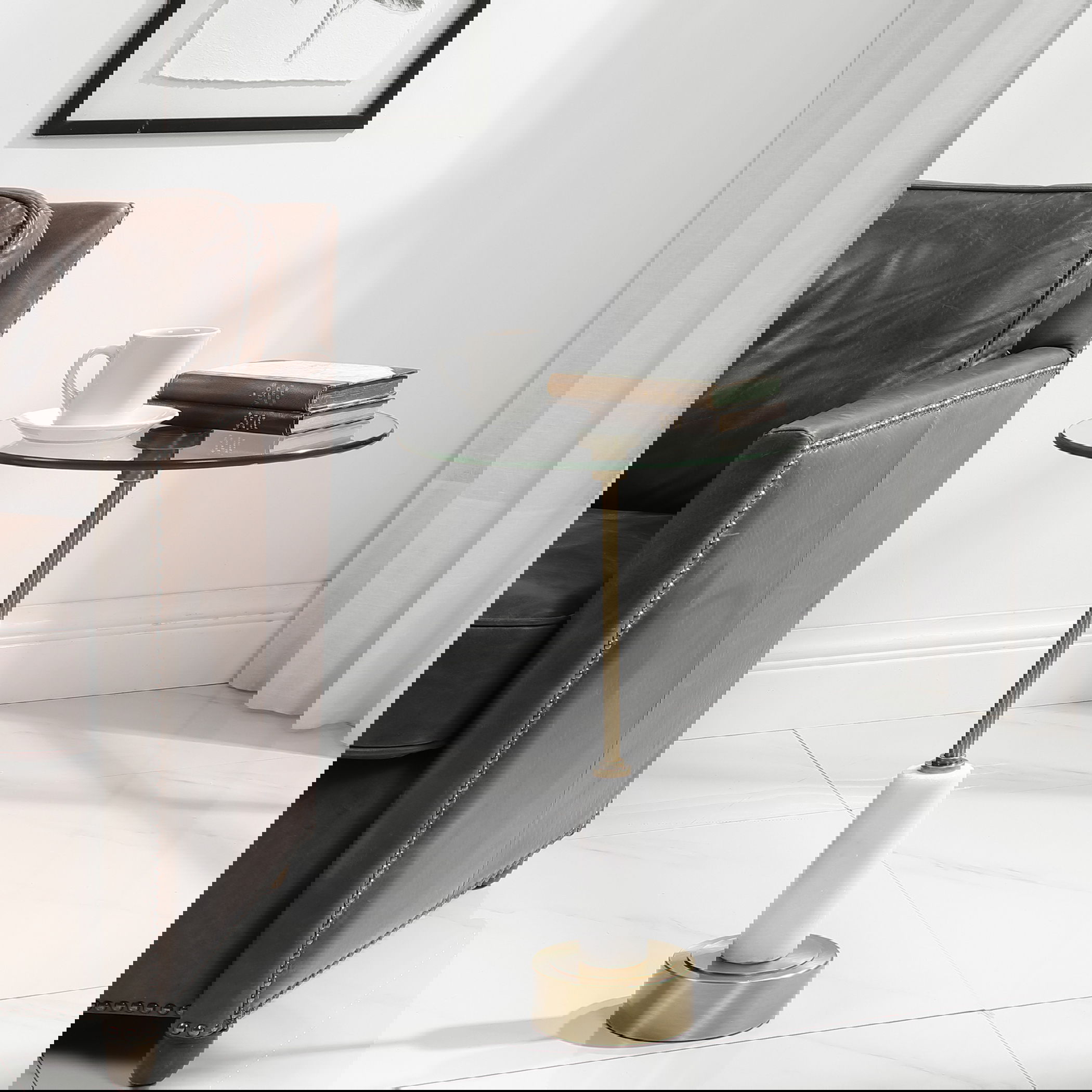 Portsmouth Round Accent Table, Furniture by Uttermost, 15.75" width x 24" height x 15.75" depth View 2