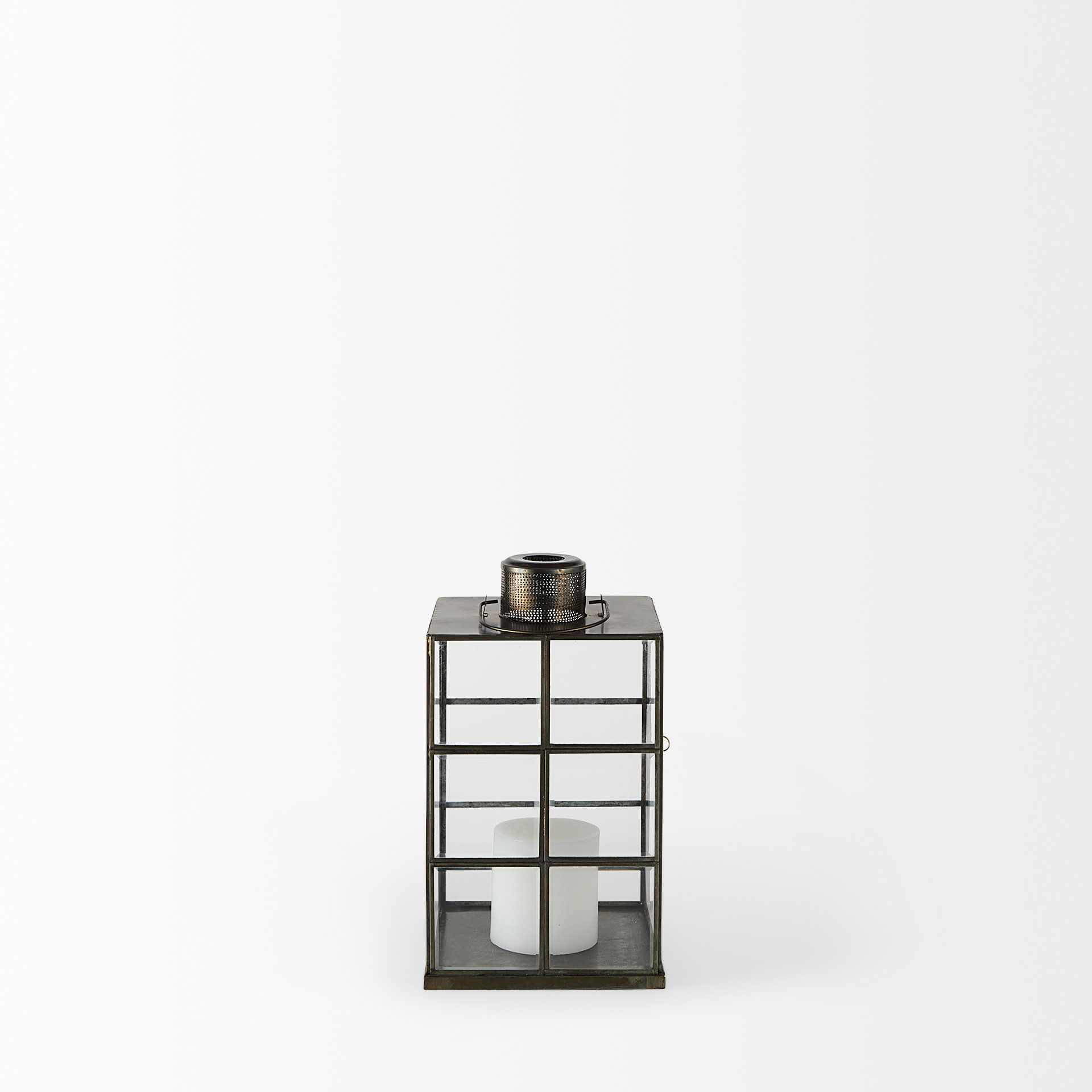 Grimwig (Small) 8L x 8W x 15H LANTERN with SHEET BASE WITHOUT BEVEL, Lighting by Mercana, 8.27" length x 8.27" width x 14.57" height View 6