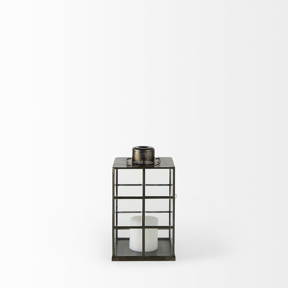 Grimwig (Small) 8L x 8W x 15H LANTERN with SHEET BASE WITHOUT BEVEL, Lighting by Mercana, 8.27" length x 8.27" width x 14.57" height View 6