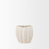 Velia Short Seashell Sculptural Cream Glazed Ceramic Vase thumbnail 4
