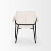 Brently Curved Back Dining Arm Chair | Cream Boucle with Metal, Dining Chair by Mercana, 24.5" length x 29.5" width x 32.5" height thumbnail 8