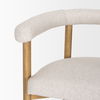 Arden Dining Chair with Medium Brown Wood and Cream Twill Fabric thumbnail 7