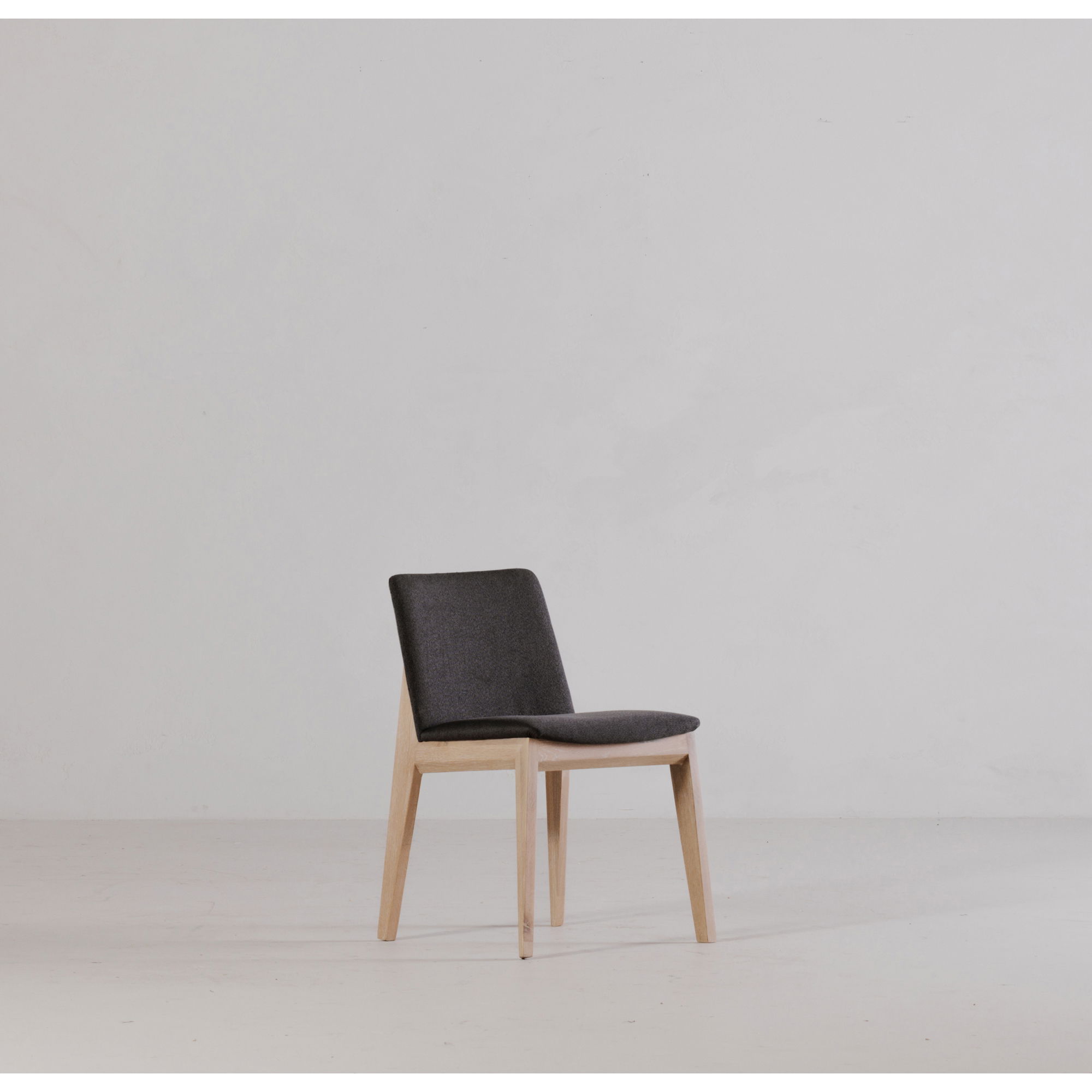 Deco Oak Dining Chair Dark Grey - Set Of Two large image 