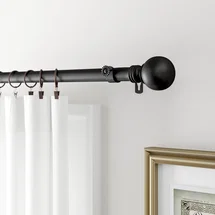 Online Designer Living Room Orpha Steel Adjustable Single Curtain Rod