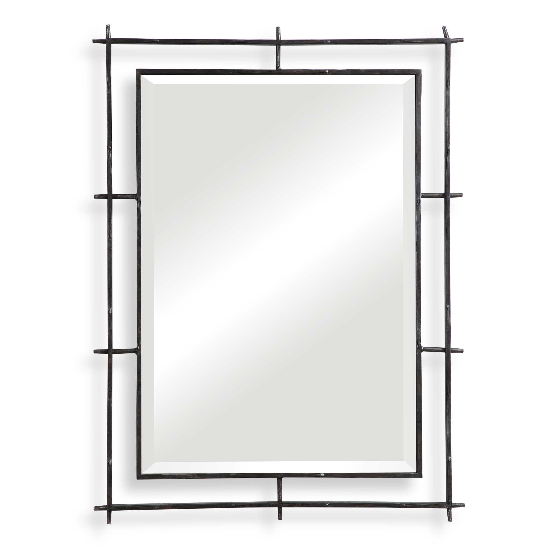 Ironworks Industrial Mirror, by Uttermost, 30.25" width x 40.15" height x 1.15" depth View 1